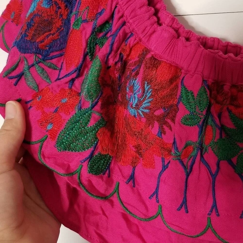 Umgee Off Shoulder Embroidered Swing Dress - Picture 3 of 6